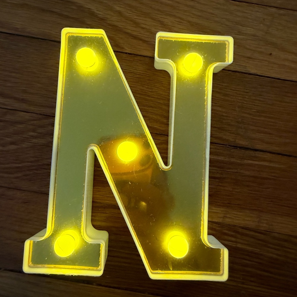Source Unknown Yellow LED Letter Light